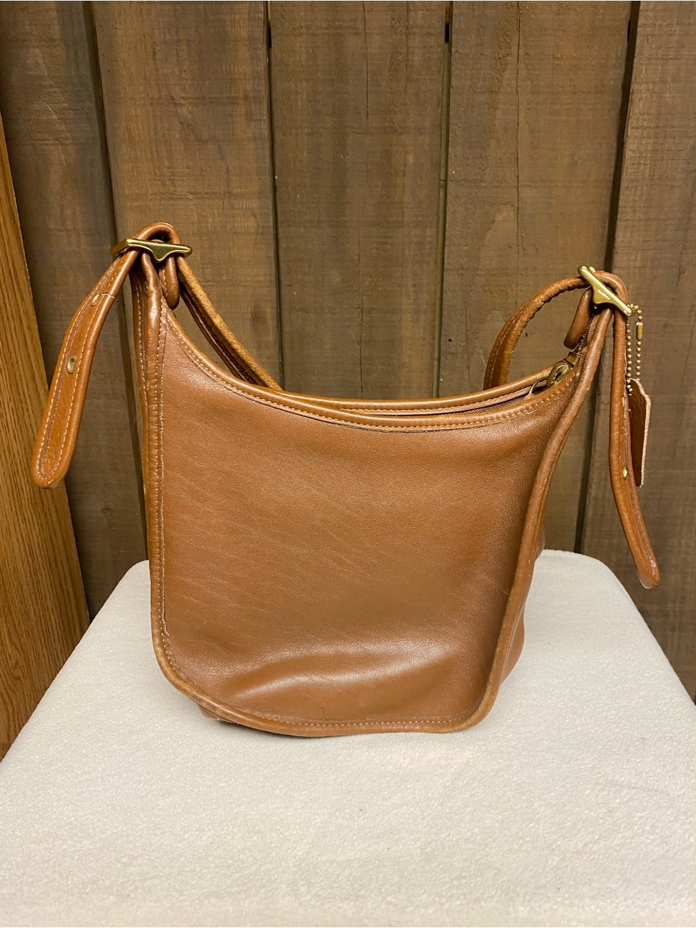 Coach Janice Legacy 9950 Tan Leather Crossbody Shoulder Bag